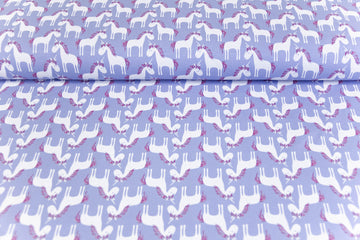 Jersey mit Einhörnern, rauchblau, 0,5 m